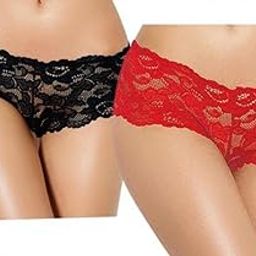 Fashion Lace Women Underwear Girl G-String Lady Panties Lingerie Underwear Combo (Pack of 2)-image-53
