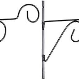 BIRDBRID Planet Bloom Wall Hooks for Hanging Plants – Black Decorative Straight Brackets for Pots, Bird Feeders, Lanterns, Wind Chimes, Indoor Outdoor Metal Plant Hangers (Pack of 2)-image-52