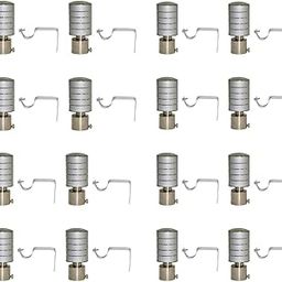 Welson Modern Stainless Steel Curtain Bracket with Support, 1 Inch Rod Pocket Finials, Silver - 8 Pair, 10cm L x 5cm W, Home, Hotel, Restaurant, Garden, Party Hall, Bedroom, Living Room-image-34