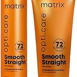 Matrix Opti.Care Professional Shampoo and Conditioner Combo for Salon Smooth Straight Hair | Control Frizzy Hair for up to 4 Days | With Shea Butter | No Added Parabens (350 ml + 196 g)-picture-42