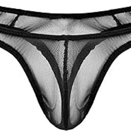 AM Zone Men's Polyester Spandex Thongs Brief Underwear (Pack of 1) (AM-ML-07122)-48