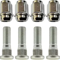 Wheel Bolt with Nut Set, 12x1.5mm, 4 Pieces, Compatible with i20, i10 Grand-image-60