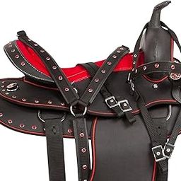 Skora Red Cordura Western Pleasure Trail Barrel Racing Show Horse Saddle Free Tack Saddle Pad Cordura Size 16-image-60