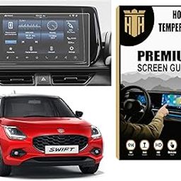 HONEY TEMPERED HUB 9H HARDNESS SCREEN PROTECTOR FOR MARUTI SUZUKI SWIFT 2024 FACELIFT 9 INCH INFOTAINMENT GUARD | ANTI SCRATCH TOUCH SCREEN ACCESSORIES FOR ZXi+ CAR LCD TOUCHSCREEN-11