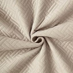 Encasa XO Quilted Velvet Fabric by Meters 54 Inches Wide | Beige Design | 170 GSM | Ideal for Curtain, Cushion, Upholstery, Bags | 1 Meter Multiple-image-16