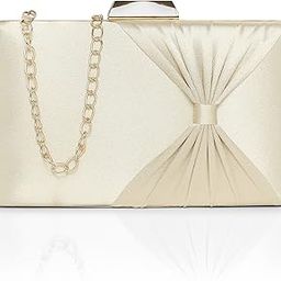 Women's Bow Frame Clutch Bags | Detachable Chain Sling Strap | Ladies Purse Wallet-image-12