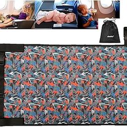 Akaska® Ultimate Kids' Airplane Seat Extender: Essential Travel Comfort for Children | Ideal for Long Flights | Portable and Easy to Use (Printed) Size: Length 31 Inches x Width 17 Inches. Fits to Most Airline Seats.-picture-25