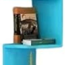 SIWOZ 3 Curved Zigzag Corner Wall Mount Shelf Unit for Home Decorative Furniture Wooden, MDF (Medium Density Fiber) Wall Shelf (Number of Shelves - 3,) (Sky Blue)-image-44