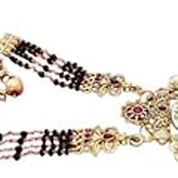 Rajwadi Gold Plated Mangalsutra with earrings premium mangalsutra beautiful gift for her (Gold Rajwadi Mangalsutra 1)-image-27