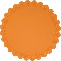 Set of 5 Silicone Insulation Pad, Melting Pot Trivets Pot Holder Mat, Multifunctional Round Heat Resistant Insulated Pad for Air Fryer Toaster Oven Coffee Maker(orange)-picture-13