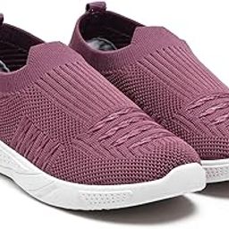 Women's Slip-on Knit Walking Shoes | Breathable PVC Sole | Lightweight Comfortable Casual Sneakers for Walking, Gym, Travel-picture-25
