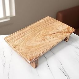 Mydil Handmade Acacia Wood Chowki – Size 11 x 7 x 2.5 inch | Medium Table for Home, Pooja and Décor-28