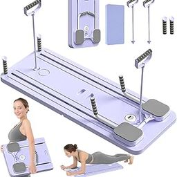 U-HOOME Lhanel Pilates Board,Pilates Reformer Set,Multifunctional Abdominal Board,Foldable Pilates Reformer Board,Ab Ab Core Trainer Machine (B-Purple)-image-65