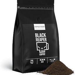 Black Reaper - Shoreditch Blend - (Dark Roast) - 250g Freshly Ground Coffee Beans Powder Strong, Bag-image-97