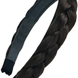 Pranavi Collection 1 Pc Synthetic Hair Choti Braided Plaited Plastic Hairband/Headband Hair Accessories Combo for Girls & Women - (Black)-image-69