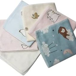 100% Cotton Soft and Super Absorbent Handkerchiefs/Face Towel for Women/Kids/Girls | Set of 12 | (25x25cm/11x11inches) - Multicoloured-12