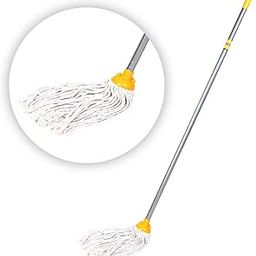 HIC HAMARA INDIA CLEAN Plastic Deck Cotton Mop for Surface Cleaning - Office, Home, Kitchen, Bedroom (Assorted Colour)-image-2