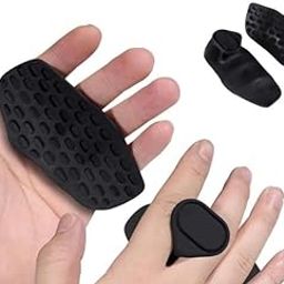 PowerHold Gym Grips, Silicone Hand Pads with Anti-Slip Design, 8.2 x 4.2 cm, Black-13