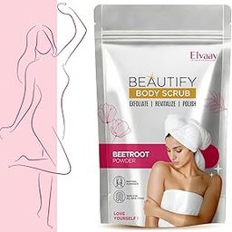 Beautify Body Scrub, Beetroot Powder, Exfoliates & Revitalizes Skin, Natural Cleanser, Suitable for All Skin Types, For Soft-smooth Skin, Body Scrubber For Women, 100g-image-98