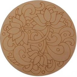 Pre-Marked MDF Art & Craft Making Board, Wooden Base for Creative Painting and Cutouts (Lotus Mandala)-18