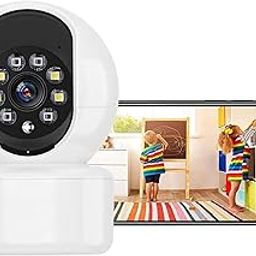 TP PLUS 2MP 1080p Full HD Smart Wi-fi CCTV Home Security Camera 360° with Pan Tilt 2Way Talk Cloud Monitor Motion Detect Night Vision Supports SD Card (Upto 128 GB), Alexa & Ok Google (K-804)-image-90