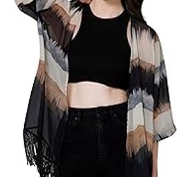 Women's Colorblock Kimono Shrug-46