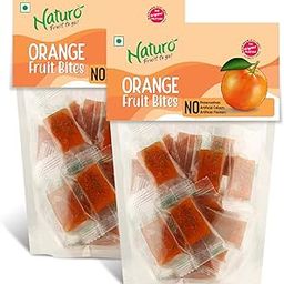 Naturo Orange Fruit Bites X 2 (60 Fruit Bites per pack) | Pack of 2 | Fruit Candy | No Preservatives, Artificial Colour or Flavours-image-82