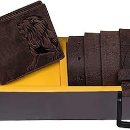 Luke Brown PU Leather Wallet & Brown Casual Belt Combo Gift set for Men-37