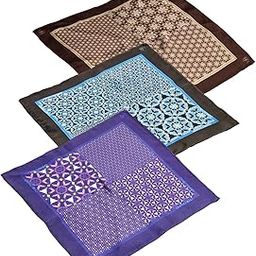Pocket Square Gift Set Combo Mahogany Splendor, Azure Harmony and Ruby Symmetry Premium Pocket Square For Men (Pack of 3)-image-11