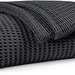DESTIN HOME 100% Cotton Blanket for Single Bed - AC Blankets spl. for Summer & Winter Season, Lightweight and Breathable Soft Woven Blankets for All Season | Size -60 x 90 Inches | Charcoal-picture-10