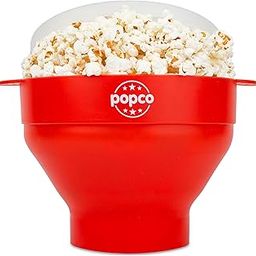 The Original Popco Silicone Microwave Popcorn Popper with Handles, Silicone Popcorn Maker, Collapsible Bowl Bpa Free and Dishwasher Safe - 15 Colors Available (Red)-13