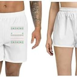 Men and Women Printed Regular fit Casual Polyester Couple White Shorts (ZPOD-0005337-set-M_ms)-image-71