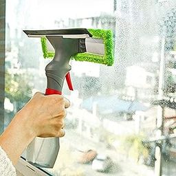 HABINO 3 in 1 Plastic Easy Glass Spray Type Cleaning Brush Wiper Clean Shave Car Window Cleaner for Car Window, Mirror, Glass, Floor, Stove with Spray, Cleaning Cloth-image-92