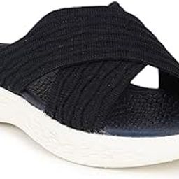 women's Criss-Cross Fly Knit Comfort Slides-image-12