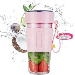 KS APPLIANCES 300Ml Electric Outdoor Cup, Food Grade Plastic Portable Multifunctional Juicer, Crush Ice Juice Cup, Rechargeable Usb Juicer Cup Multicolor,200 Watts-12