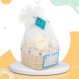 Mee Mee New Born Baby Gift Set | Soft Cotton Clothing Essentials for Infants/Baby Girls, Boys | Baby Shower Clothing Hamper (6 Pieces, Assorted)| Ideal Gift For New Born Baby-image-57