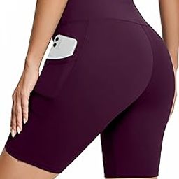 Women’s Polyester Stretchable Gym Shorts with 2 Pockets | High Waist Slim Fit | Elastic Closure | Above Knee Length | Gym Fitness Shorts for Workouts-image-78