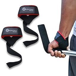 HASHTAG FITNESS Weight Lifting Straps, Soft Wrist Padded, Deadlift Strap, Pull Up Straps, Cotton, Black-image-98