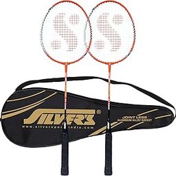 Silver's Jointless Aluminium Alloy Composite Storm Badminton Kit (2 Racquets with Full Cover)(Red/Silver)-picture-16
