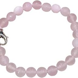 Natural Rose Quartz Beaded Bracelet for Women – 8mm Round Healing Crystal Stone with Clasp – Handmade Energy Gemstone Jewellery-image-81