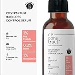 Deconstruct Postpartum Hair Loss Control Serum with Biotin and Contains 1% Pea Peptide + 1% Niacinamide | For hair fall after pregnancy | Breastfeeding Safe | 50ml-72