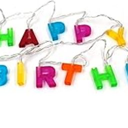 Elyntris Decoratives Plastic Happy Birthday 13 LED Letter Battery Operated String Lights, Outdoor String Lights (Multicolour)-image-9