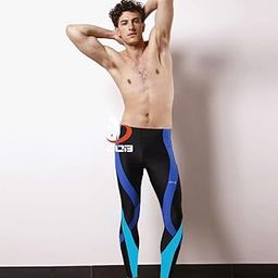 502027, XL : Job long running pants racing swimwear competition child competitive swimsuits long swimming trunks men swimsuit mens swim-image-13