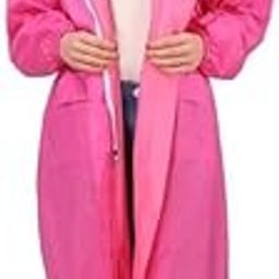 Stylish Waterproof Knee Length Long/Full Raincoat for Women with Adjustable Hood with Pack Contains Top and Storage Bag-image-85