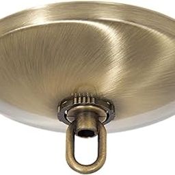 B & P Lamp Screw Collar Canopy Kit Brass Antique Look-16