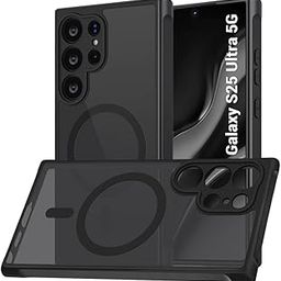TheGiftKart Hybrid Matte Frosted Translucent Back Cover Case for Samsung Galaxy S25 Ultra 5G Compatible with MagSafe | ShockProof Design | Camera Protection Module | Hard Cover (PC & TPU, Frost Black)-16