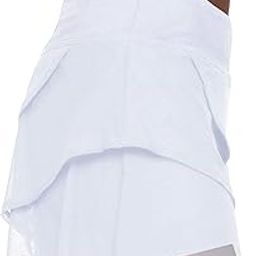 Swimming Skirt, Lined Ruffle Breathable Short Swim Bottoms Skirt High Waist Light Pure Color for Diving for Beach XL-image-55