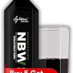 Aghora Black Alkaline Water - 1 Liter | Natural, Organic, Vegan, Gluten-Free, Non-GMO, Lactose-Free | Enriched with 77+ Trace Minerals & Strong Electrolytes (1 Liter (Pack of 5+1 Free))-image-27