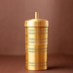 100% Pure Brass Filter Coffee Maker for Home & Office | South Indian Filter Coffee Maker | Drip Coffee Maker | Coffee Decoction Maker Filter Coffee Machine Brewer | Ideal for 2-3 people-image-9