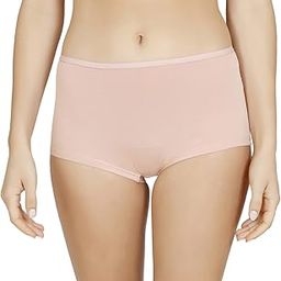 Cotton Anti-Microbial Mid Waist Full Coverage Boyshort Panties with Inner Elastic for Women - NYP082-image-9